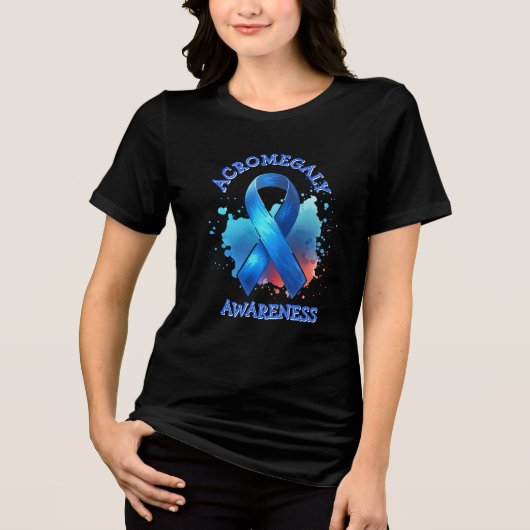 Acromegaly Awareness Ribbon トライブレンドＴシャツ (正面)