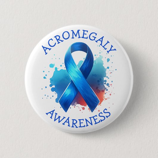Acromegaly Awareness Ribbon 缶バッジ (正面)