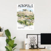 Acropolis Poster  Athens Greece Landmark  Ancient ポスター (ホームオフィス)