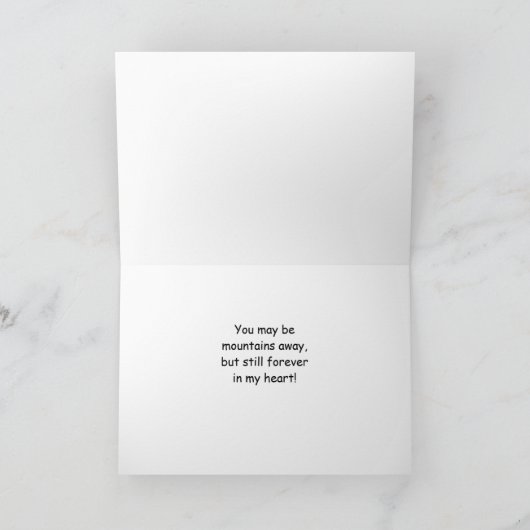 Across Mountains Greeting Card カード (内部)