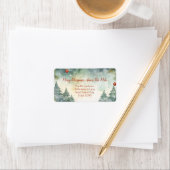 "Across the Miles"クリスマス差出人住所ラベル ラベル (インサイチュ)