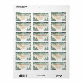 "Across the Miles"クリスマス差出人住所ラベル ラベル (フルシート)