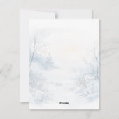 Across the Miles Santa Reindeers Sleigh Christmas シーズンカード (裏面)