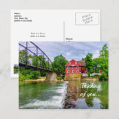 Across War Eagle Creek Waterfall 考える'S Of You ポストカード (正面/裏面)