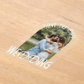 ACRYLIC写真救日ミニマエレガントリスト アクリル招待状 (レイダウン)