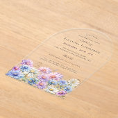 ACRYLIC ARCH 50 Birthday September Birth Flower  アクリル招待状 (レイダウン)