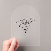 Acrylic Arch Simple Minimalist Table Number アクリル招待状 (インサイチュ (ポータブル))