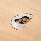 Acrylic Arch Top Save the Date Announcement Card アクリル招待状 (レイダウン)