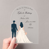  Acrylic Arch Wedding Invitation-"Looking Forward" アクリル招待状 (インサイチュ (ポータブル))