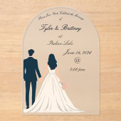  Acrylic Arch Wedding Invitation-"Looking Forward" アクリル招待状 (正面)