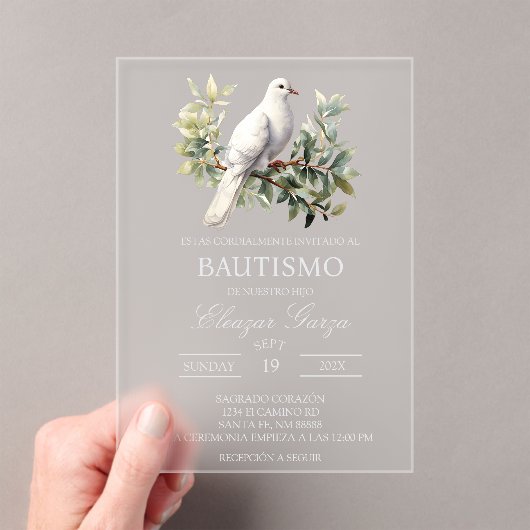 Acrylic baptism  アクリル招待状 (インサイチュ (ポータブル))