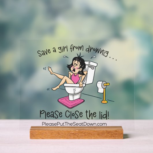 Acrylic Bathroom Sign アクリルサイン (ニュートラル)