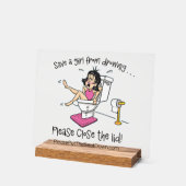 Acrylic Bathroom Sign アクリルサイン (傾斜)