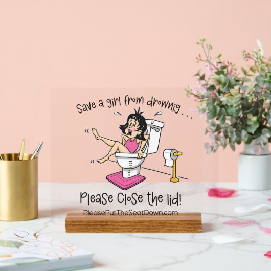 Acrylic Bathroom Sign アクリルサイン (ウェディング)