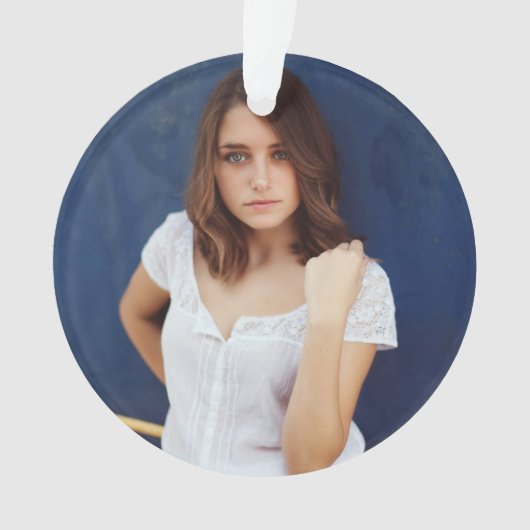 Acrylic Birthday Ornament with Photo & Message オーナメント (正面)