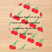 Acrylic cherry plaque アクリル招待状 (正面)