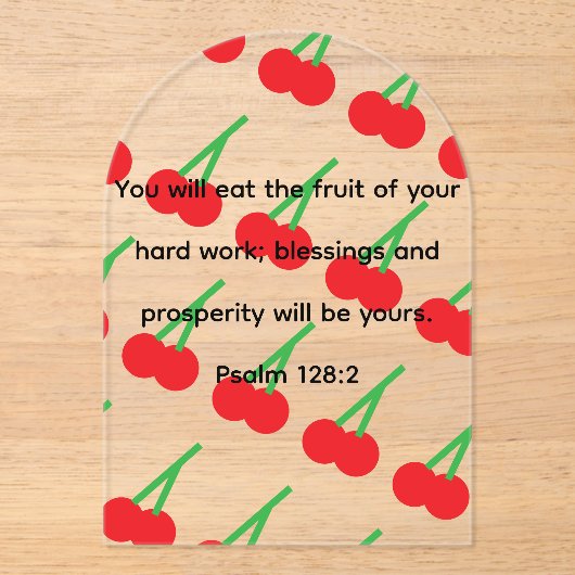 Acrylic cherry plaque アクリル招待状 (正面)