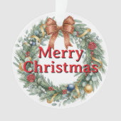 Acrylic Christmas Tree Ornament with family photo オーナメント (正面)