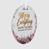 Acrylic Circle Ornament – Blush & Gold Luxury Edit オーナメント (正面)