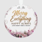 Acrylic Circle Ornament – Blush & Gold Luxury Edit オーナメント (裏面)