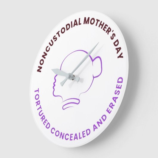 Acrylic Clock Noncustodial Mother's Day ラージ壁時計 (傾斜)