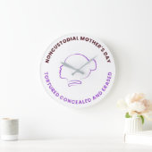 Acrylic Clock Noncustodial Mother's Day ラージ壁時計 (ホーム)
