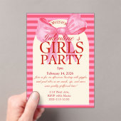 Acrylic Galantines party Invitation アクリル招待状 (インサイチュ (ポータブル))