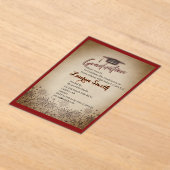 Acrylic Graduation Party Invitation アクリル招待状 (レイダウン)