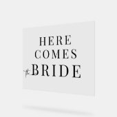 Acrylic Here Comes The Bride Wedding Sign アクリルサイン (傾斜)