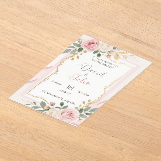 Acrylic Invitation アクリル招待状 (レイダウン)