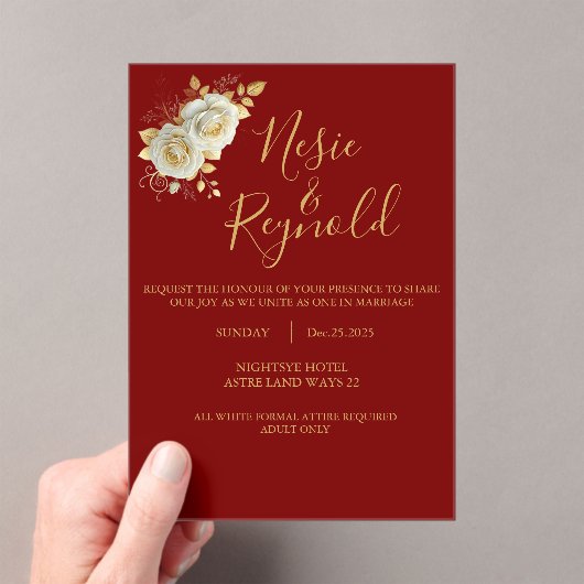 Acrylic Invitation アクリル招待状 (インサイチュ (ポータブル))