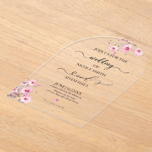 Acrylic Invitation アクリル招待状 (レイダウン)
