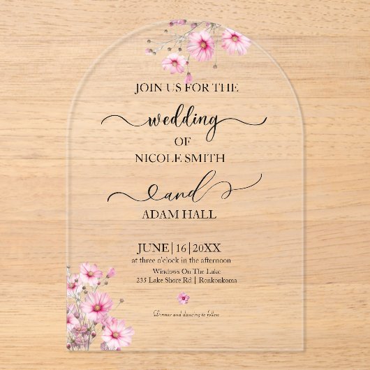 Acrylic Invitation アクリル招待状 (正面)