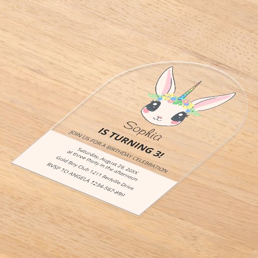 Acrylic Invitation アクリル招待状 (レイダウン)