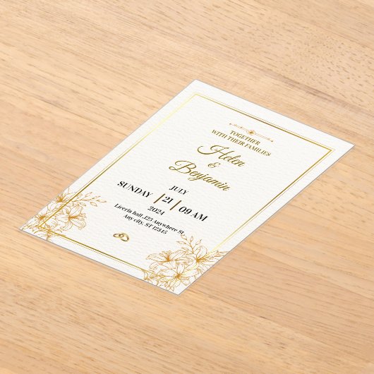 Acrylic Invitation アクリル招待状 (レイダウン)