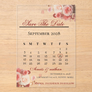 Acrylic Invitation save the date  アクリル招待状