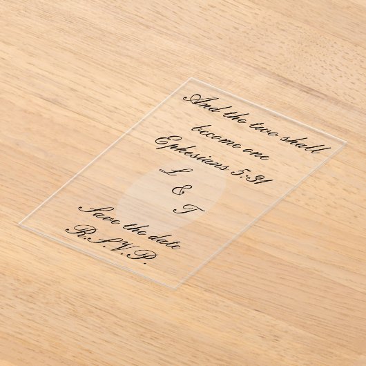 Acrylic invites アクリル招待状 (レイダウン)