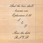 Acrylic invites アクリル招待状 (正面)