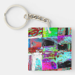 Acrylic Keychain – Abstract Grid キーホルダー