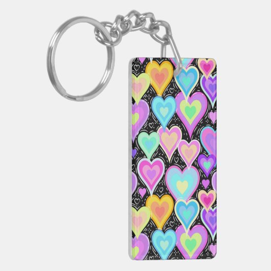 Acrylic Keychain "Hearts" キーホルダー (正面左)