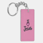 Acrylic Keychain I Love Jesus I Heart Jesus キーホルダー (正面左)