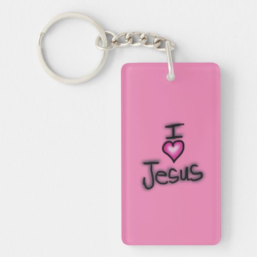 Acrylic Keychain I Love Jesus I Heart Jesus キーホルダー (正面)