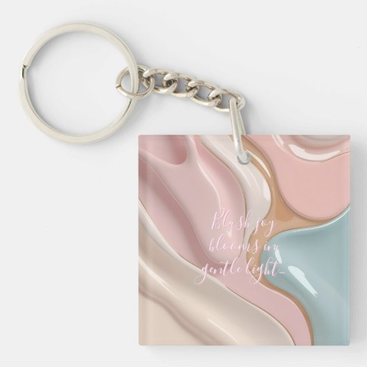 Acrylic keychain in stylish abstract graphic キーホルダー (正面)