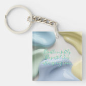 Acrylic keychain in stylish abstract graphic キーホルダー (正面)