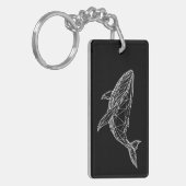 Acrylic Keychain Modern Geometric Whale キーホルダー (正面左)