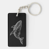 Acrylic Keychain Modern Geometric Whale キーホルダー (裏面)
