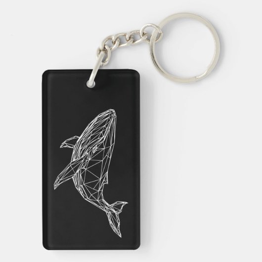 Acrylic Keychain Modern Geometric Whale キーホルダー (裏面)