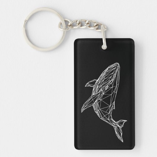 Acrylic Keychain Modern Geometric Whale キーホルダー (正面)