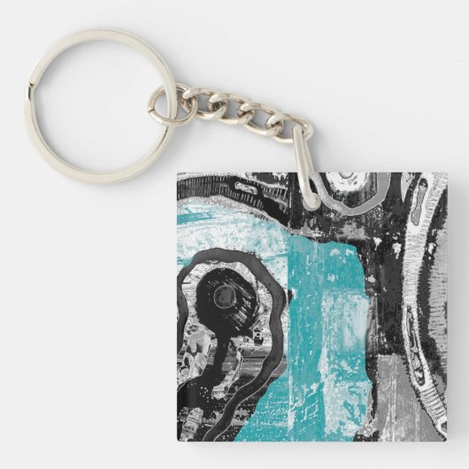 Acrylic Keychain – Surface Current Abstract Flow キーホルダー (正面)
