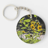 acrylic keychain with sunflower photo キーホルダー (正面)